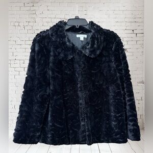 Gorgeous Black Faux Fur Jacket
